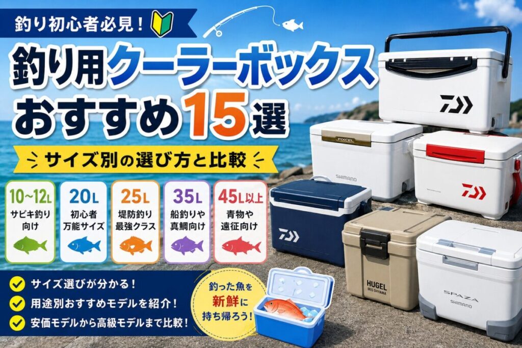 釣り用クーラーボックスおすすめ15選 サイズ別の選び方と比較
