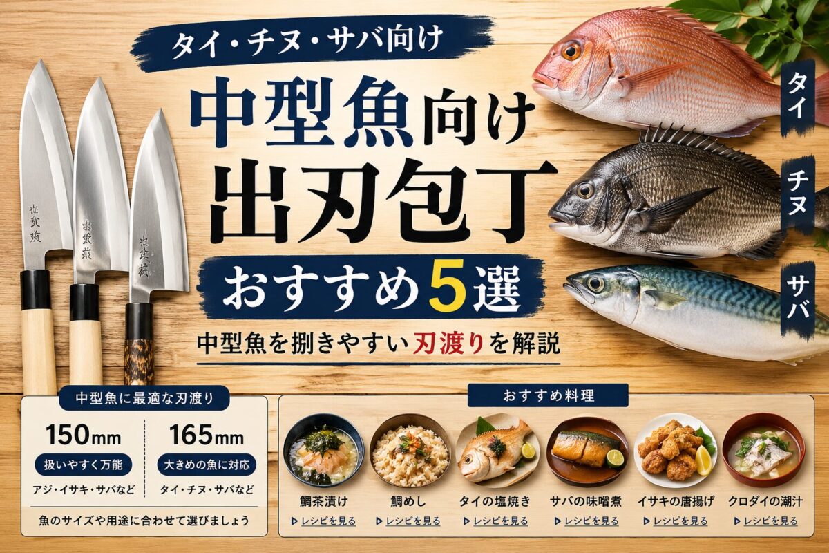 タイ・チヌ・サバ向け出刃包丁おすすめ5選のアイキャッチ画像