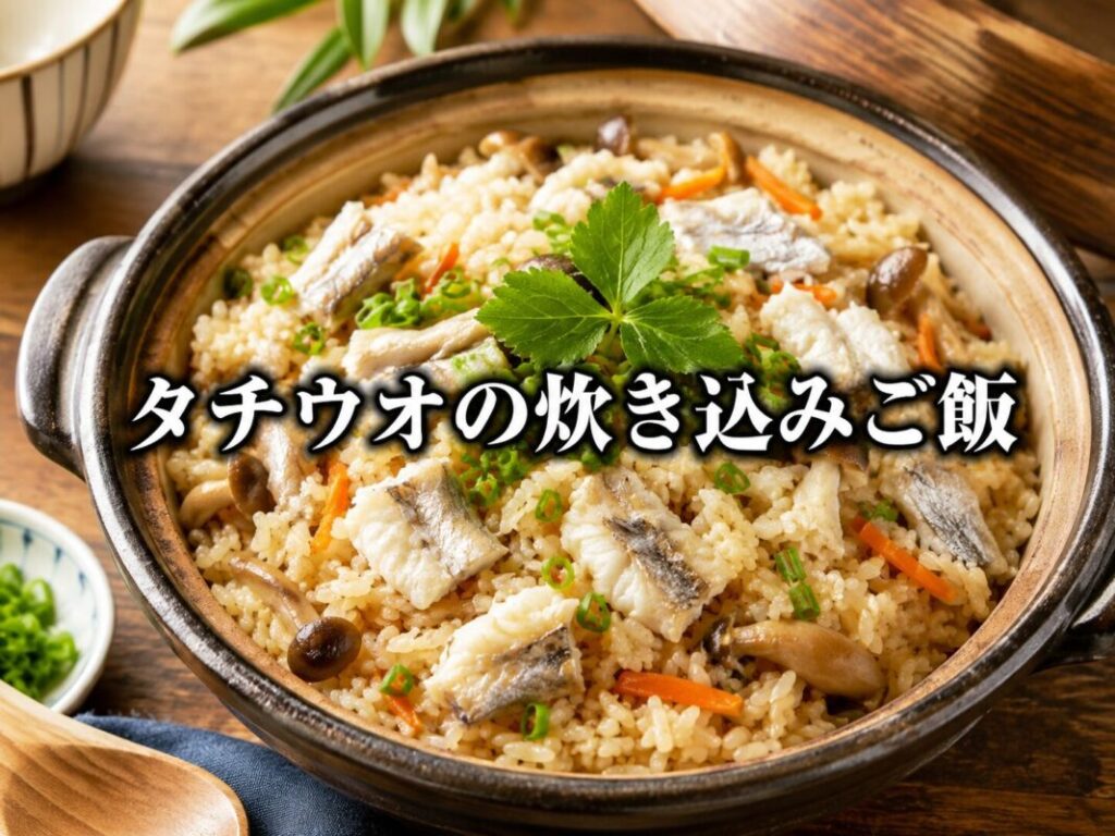 タチウオの炊き込みご飯の画像