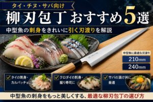 タイ・チヌ・サバ向け柳刃包丁おすすめ5選のアイキャッチ画像