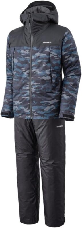 シマノ ベーシックインサレーション レインスーツ 01 RB-057X ブラックマルチカモ L