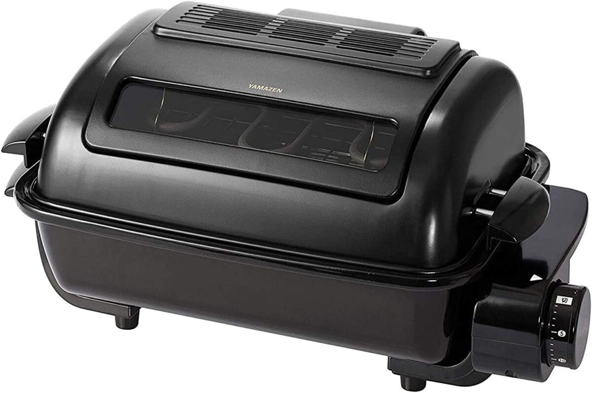山善 YAMAZEN ワイドグリル フィッシュロースター NFR-1100(MB) マットブラック