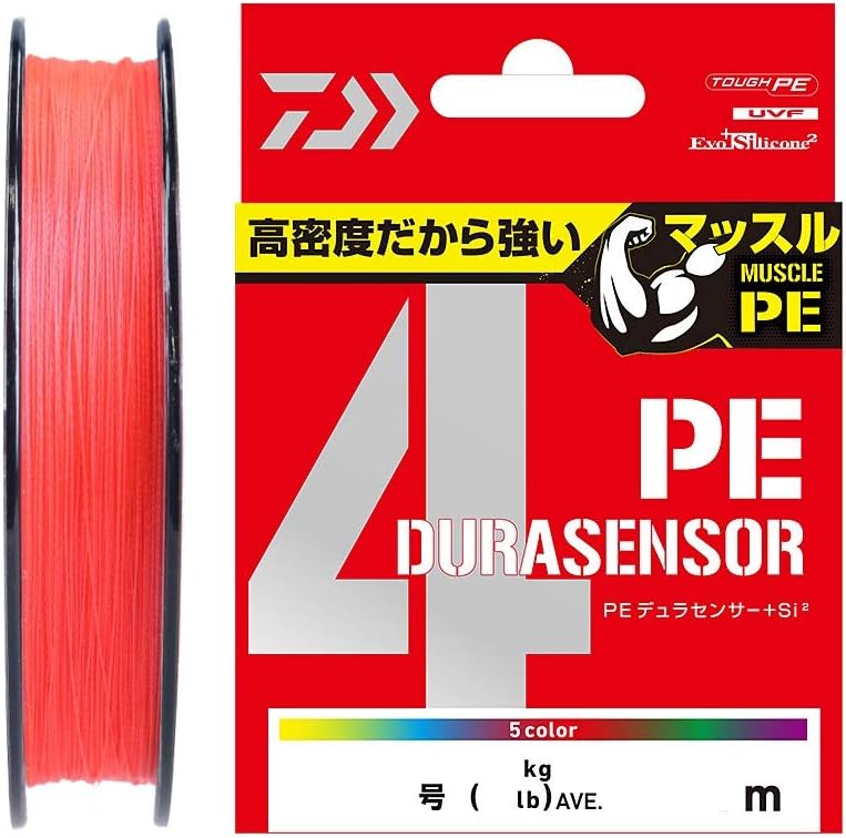 ダイワ UVF PEデュラセンサーX4+Si2 コーラルレッド 0.6号 150m