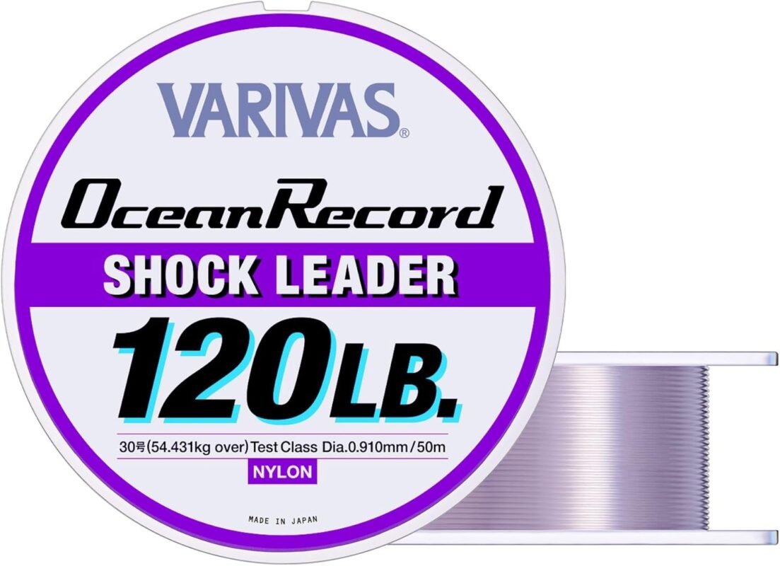 VARIVAS オーシャンレコードショックリーダー 120lb 30号 50m ミスティーパープル