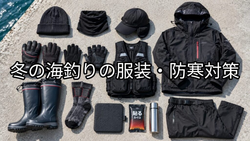 冬の海釣りの服装・防寒対策のアイキャッチ画像