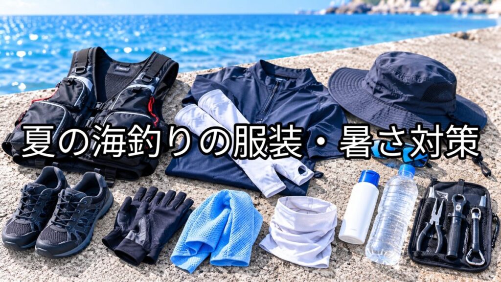 夏の海釣りの服装・暑さ対策のアイキャッチ画像