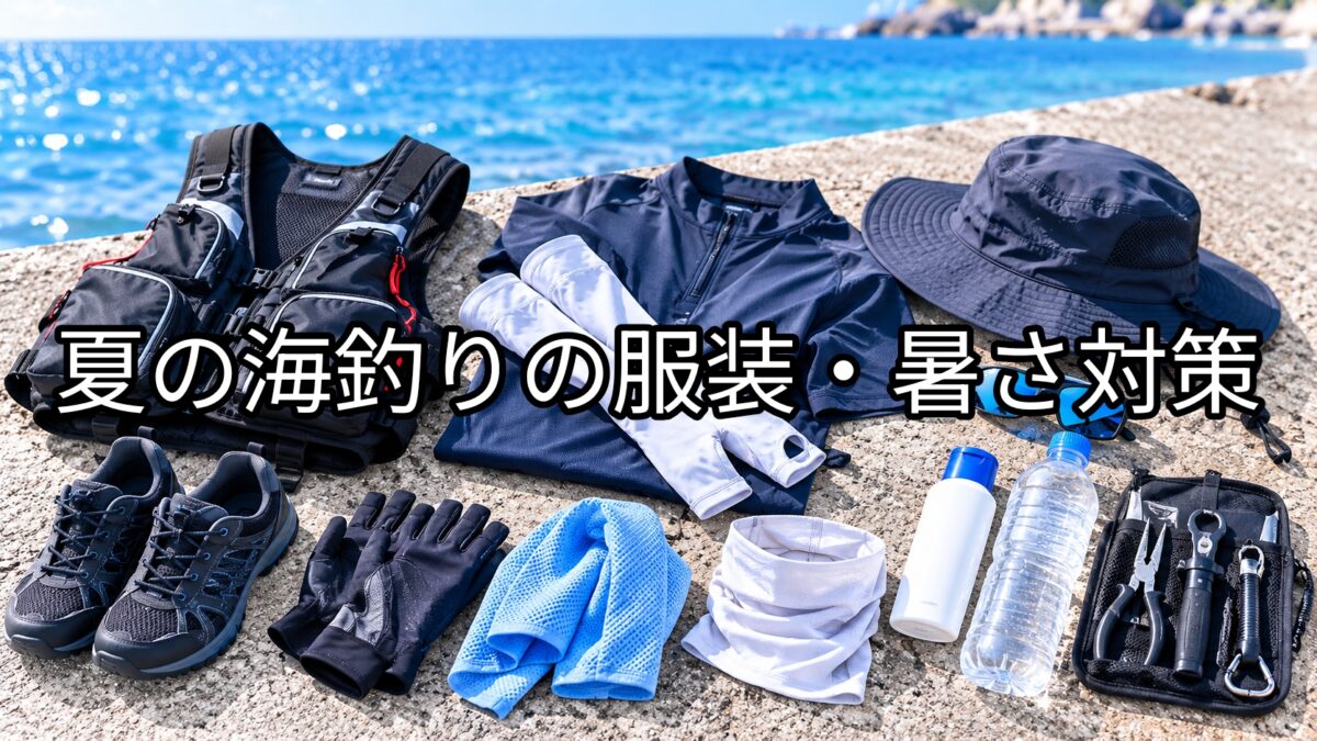 夏の海釣りの服装・暑さ対策のアイキャッチ画像